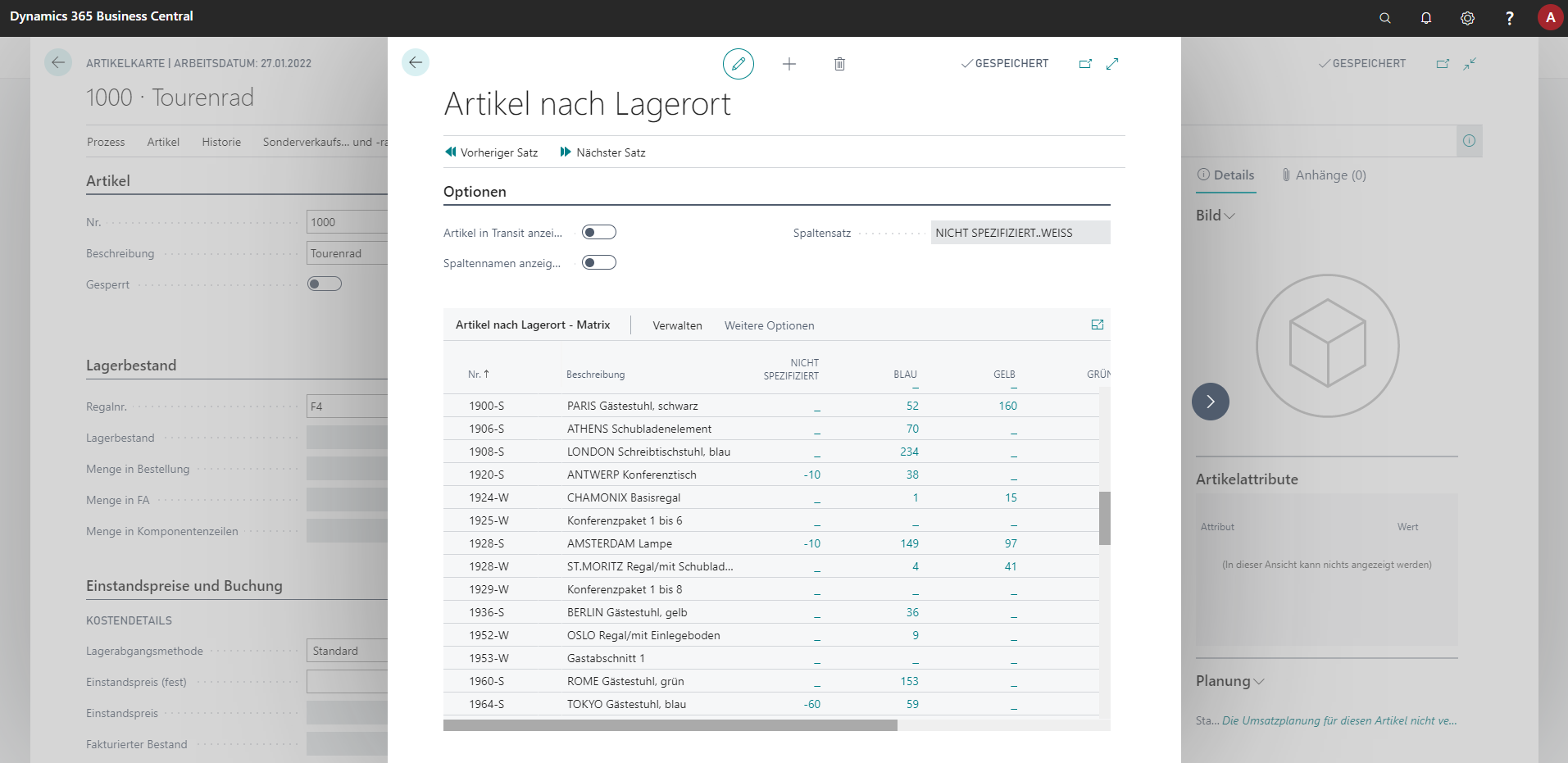 Item Availability in Dynamics 365 Business Central